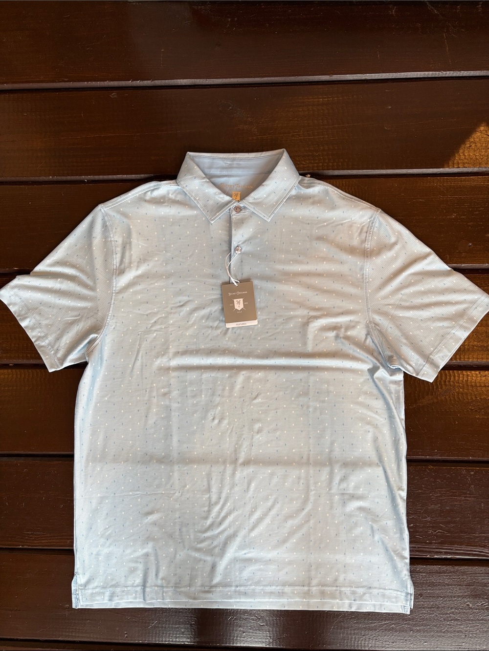Hickey Freeman Men’s Light Blue Short-Sleeve Polo Shirt